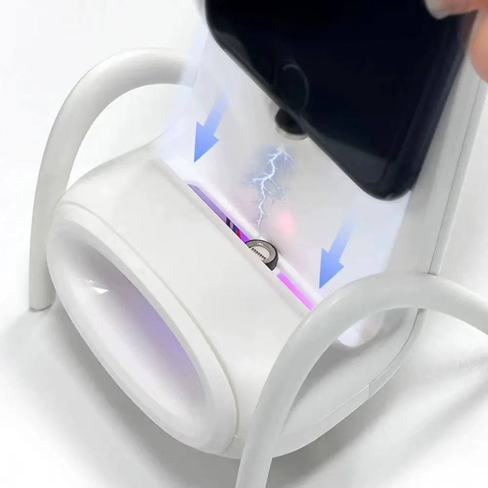 Portable Mini Chair Stand Wireless Charger Bracket Station Desk Mobile Phone Holder Fast Charge for Xiaomi Iphone Samsung