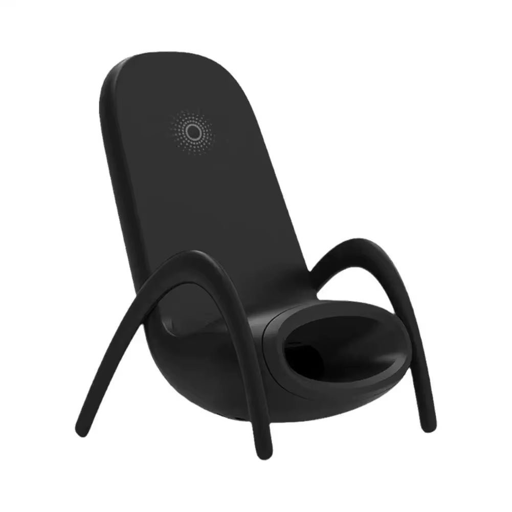 Portable Mini Chair Stand Wireless Charger Bracket Station Desk Mobile Phone Holder Fast Charge for Xiaomi Iphone Samsung