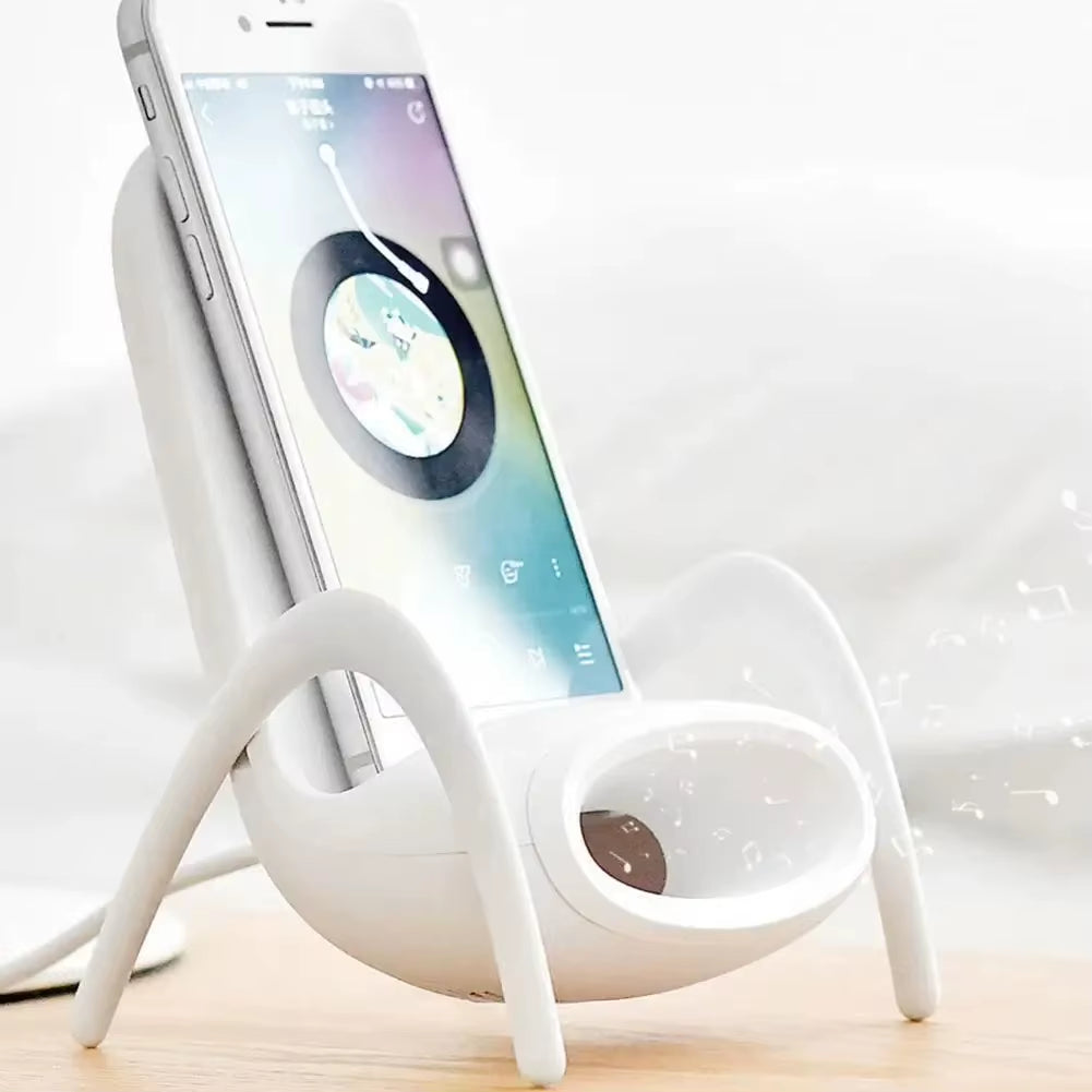 Portable Mini Chair Stand Wireless Charger Bracket Station Desk Mobile Phone Holder Fast Charge for Xiaomi Iphone Samsung