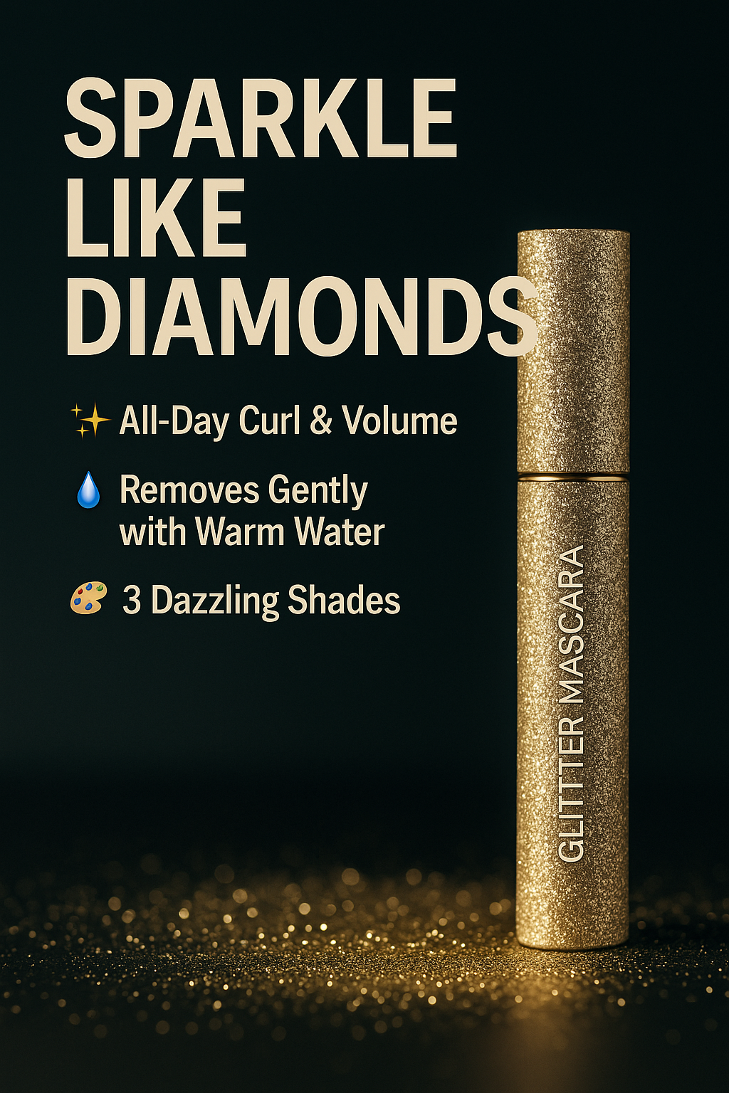 Diamond Glitter Mascara – Long-Lasting Curl & Shine
