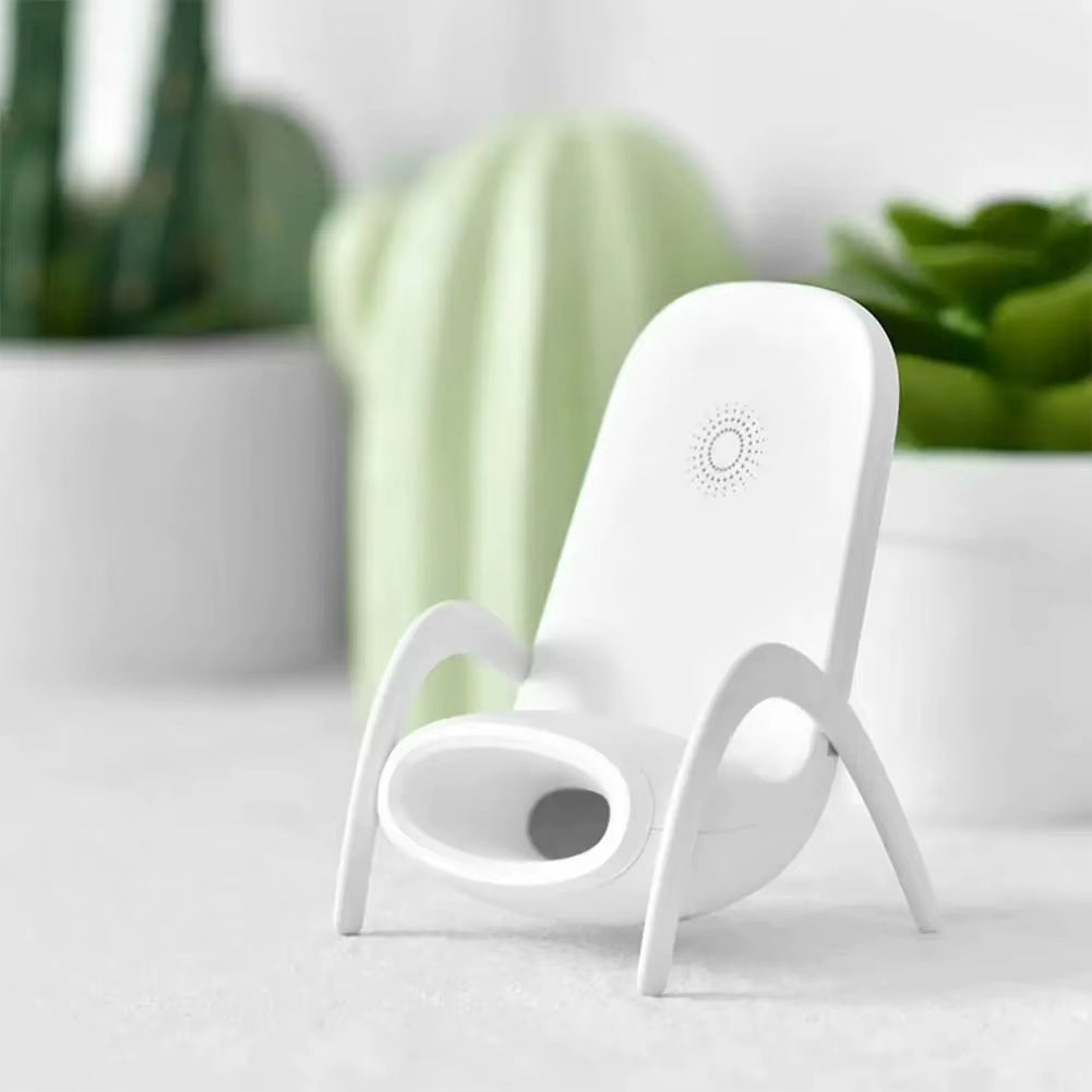 Portable Mini Chair Stand Wireless Charger Bracket Station Desk Mobile Phone Holder Fast Charge for Xiaomi Iphone Samsung